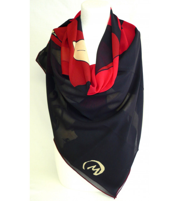 Foulard (90x90) "Flamenco" de MAMOURCHKA