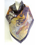 Foulard (90x90) "Les quatre saisons" de MUCHA