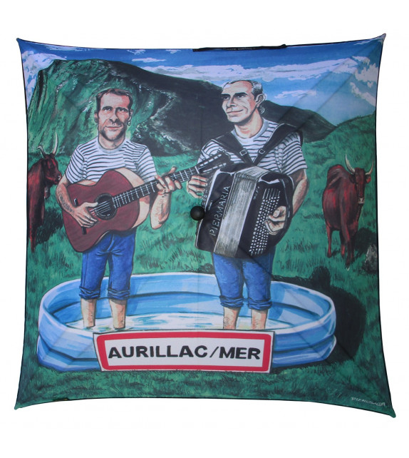 Parapluie publicitaire pour le lancement CD "Aurillac/mer