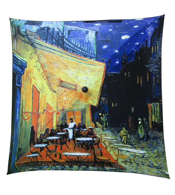 Couverture de parapluie / ombrelle Carré Delos  "Café de nuit" de Van GOGH
