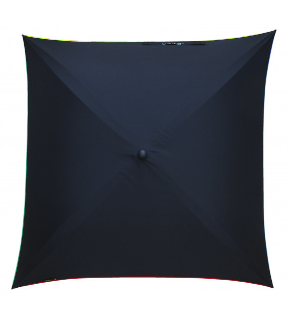 Parapluie carré Delos uni noir ganse 4 couleurs golf