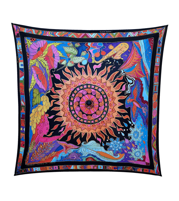 Parapluie / Ombelle Carré Delos Aurillac "Les quatre éléments"s" de Lucie THULIEZ