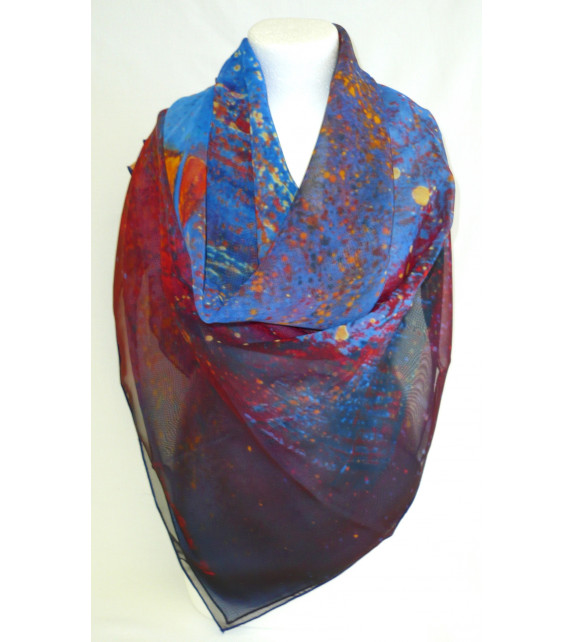 Foulard (90x90) "Sans titre" de Nathalie CHAMBON